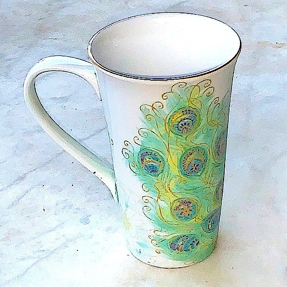 222 FIFTH LAKSHMI LATTE TALL MUG CUP PORCELAIN NEW PORCELAIN - Picture 3 of 5